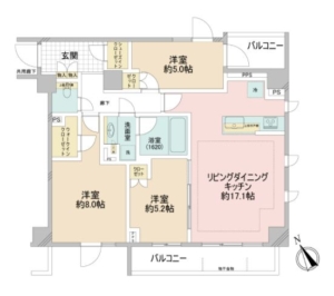 ディアナコート三軒茶屋２階：間取り